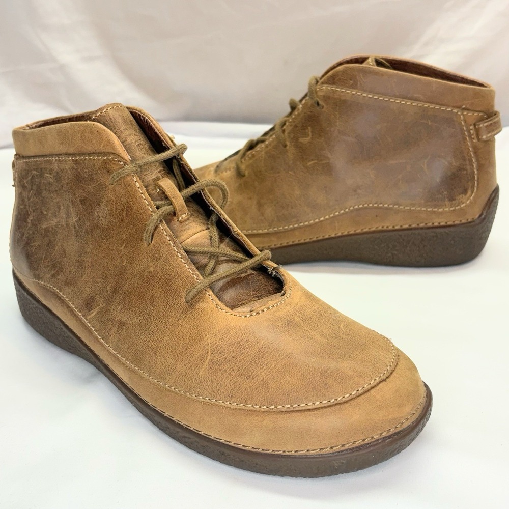 Duluth Trading Co Andina Chukka Ankle Boots Brown Leather Women's Sz 11 M 77703